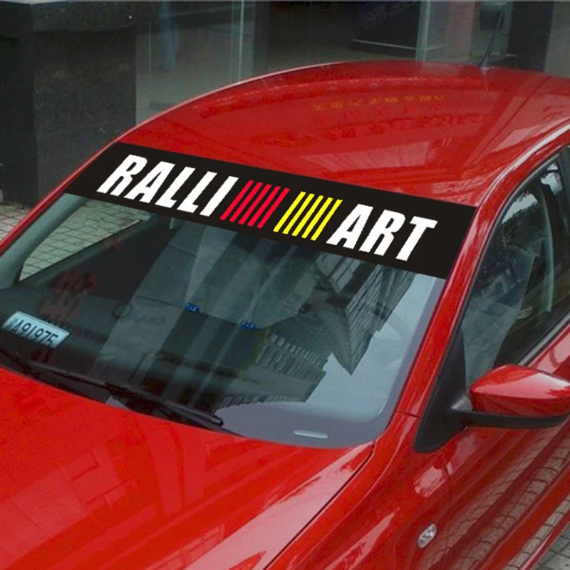 Car Front Windshield Badge Reflective Stickers for Mitsubishi Ralliart ASX Lancer Cordia Pajero Outlander Eclipse Galant Montero