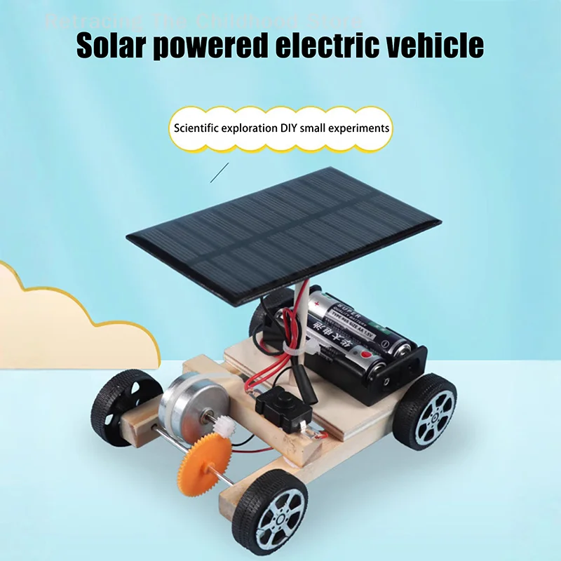 

Assemble Solar Car Creative Inventions Motor Ability Of Children Active Thinking DIY Electronic Kit Technology Toys For Kids