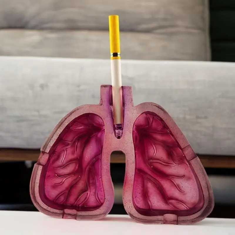 Unique Lung Shaped Ashtray Durable Easy to Clean Prevents Ashes from Flying Perfect Gift for Art Lovers and Smokers B95B