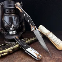 Outdoor Hunting Folding Knife G10 Handle D2 Steel High-hardness Camping Hiking Tactical Survival Tools for Bushcraft, EDC Gear