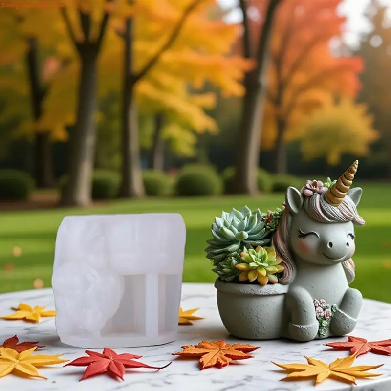 

F92D Unique Animal Planter Silicone Mold For Concrete Crafts And Home Gardening