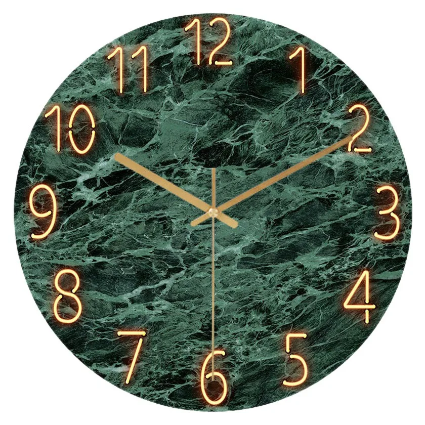 Modern Large Size Wall Clock,Silent Non Ticking Fashion Battery Quartz Digital Clock for Living Bedroom Decor