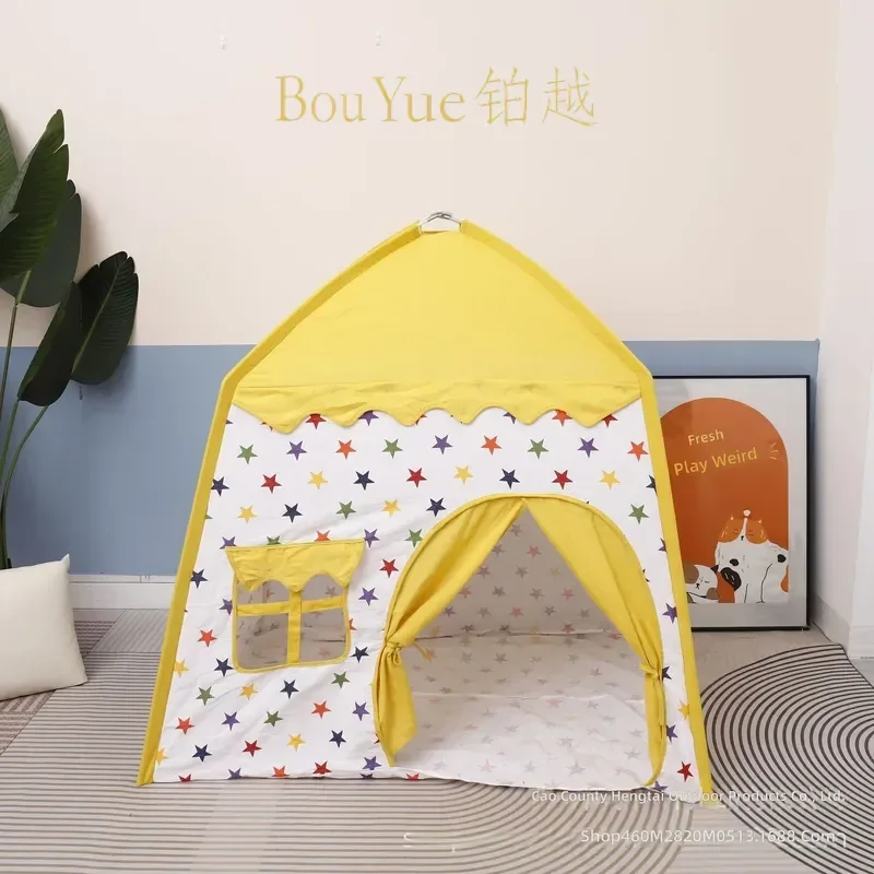 Indoor Kids Play Tent Princess Castle House for Girls Boys Baby Doll Toy Portable Children Game Room Foldable Playhouse Gift