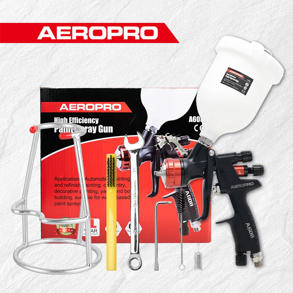 AEROPRO A608 1.3mm Air Spray Gun Professional Car Airbrush Kit For Automobile Finish Painting