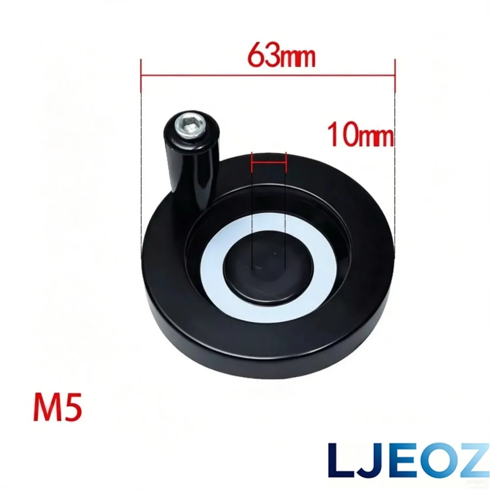 Dia M8/10/12/14/16/18/20 Full Spoke Handwheel Handle Plastic Handwheel Top Thread Type Lathe Milling Machine CNC Accessories