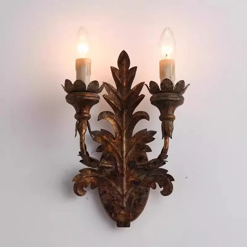 

American retro wrought iron wall lamp