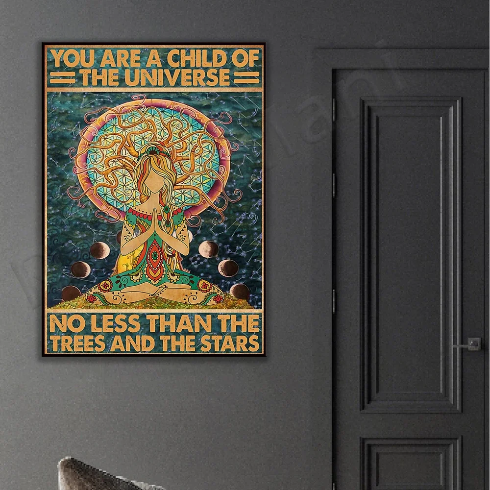 You have enough posters, girl enters the forest, hippie girl art prints, hippie art, gypsy soul poster, peace sign, the best gif