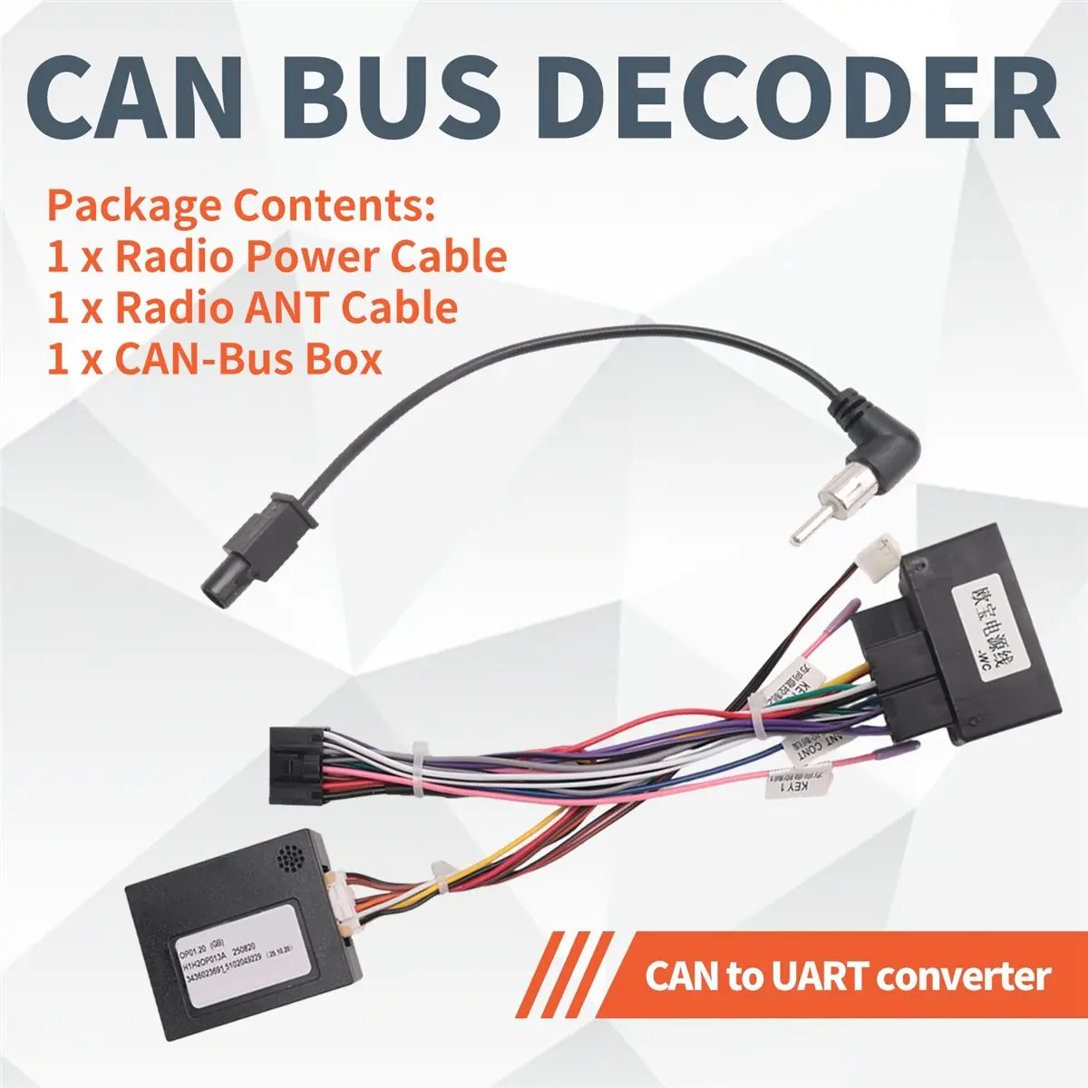 #76M multi protocol connection module,Radio Cable with CANBus Box for Opel Astra H Zafira B Power Harness (Black)