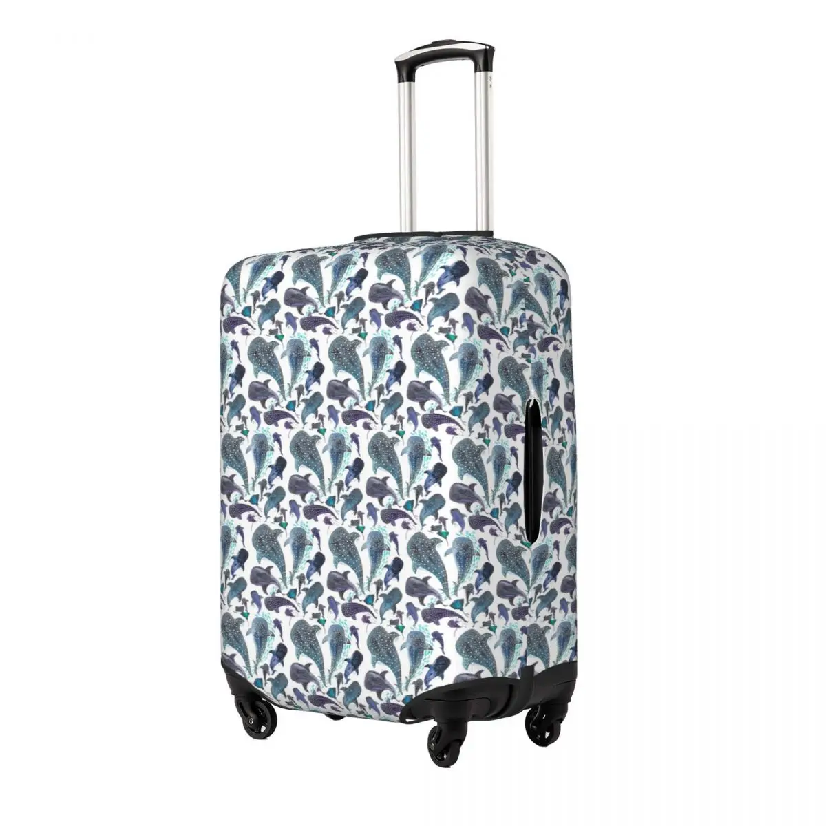 

Whale Shark, Ray And Sea Creature Play Suitcase Cover Protection Elastic Travel Luggage Protector Covers for 18-32 Inch