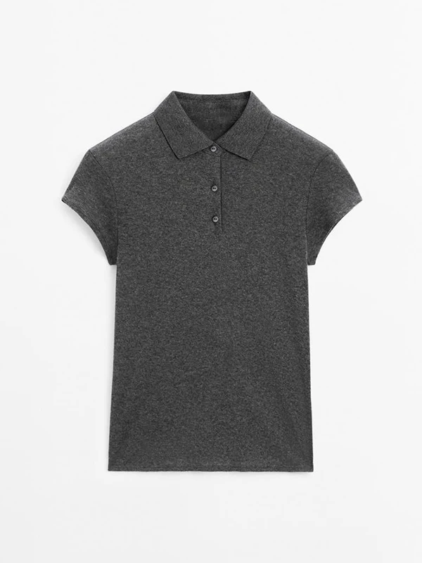 

Женская трикотажная шерстяная смесь Slim Fit ort Sve irt, повседневная, стандартная длина, тонкая модель, весна-лето