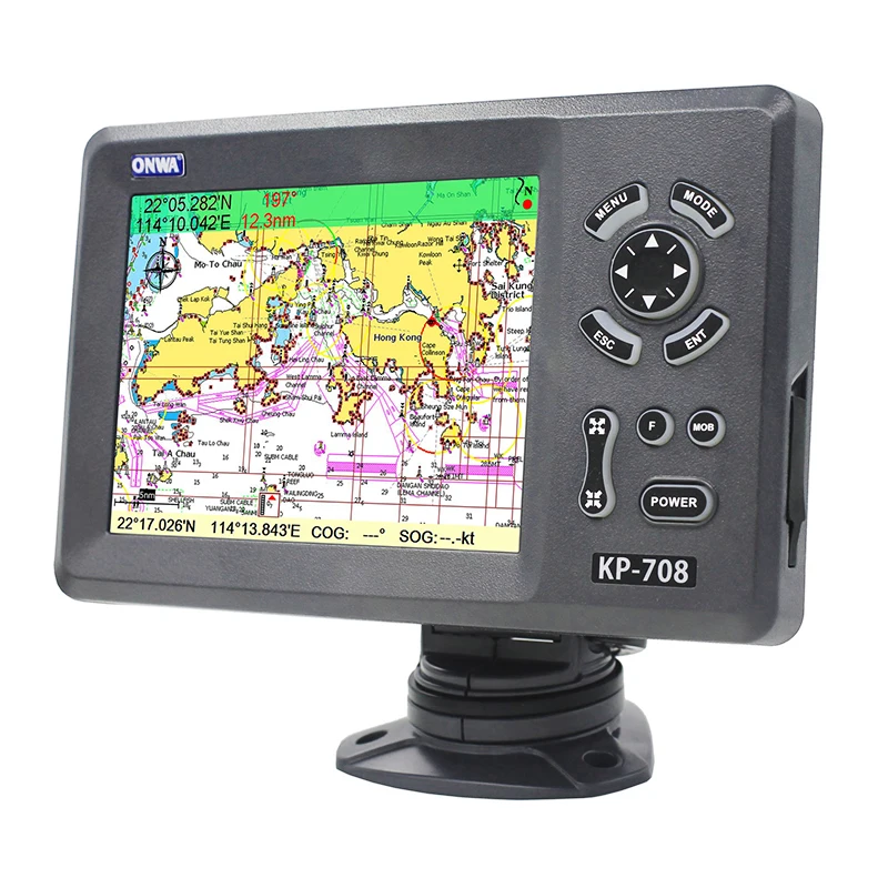 ONWA KP-708:7-inch Marine GPS Chart Plotter With NMEA 0183