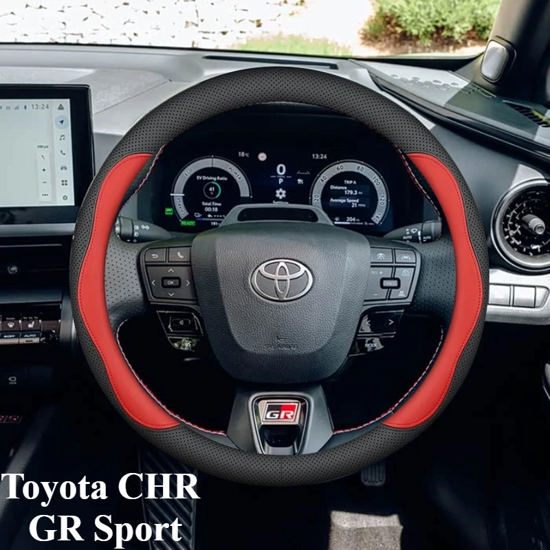 

Leather Car Steering Wheel Cover for Toyota CHR GR Sport 2015 2016 2017 2018 2019 2020 2021 2022 2023 2024 2025 2026 Accessories