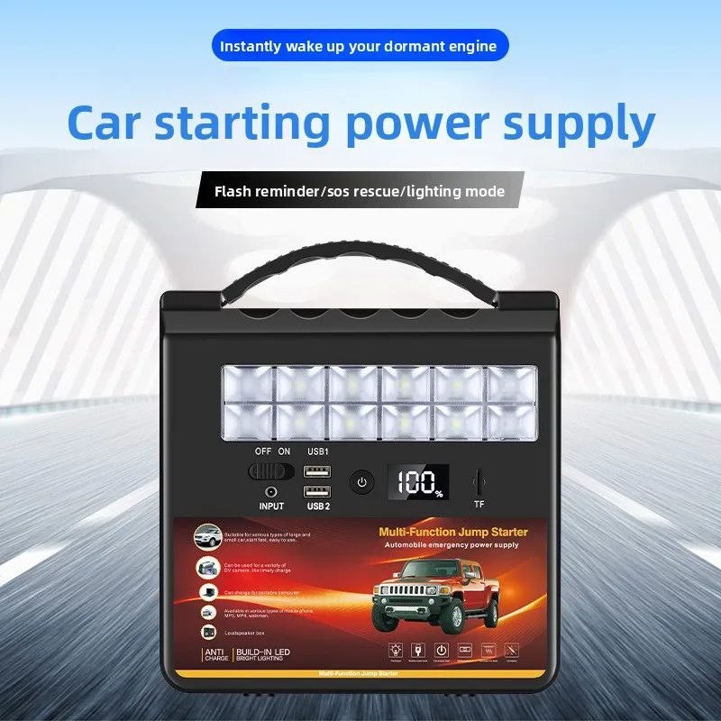 

12V Portable Bluetooth Speaker Car Jump Starter Power Bank with Emergency Ignition for Outdoor Use