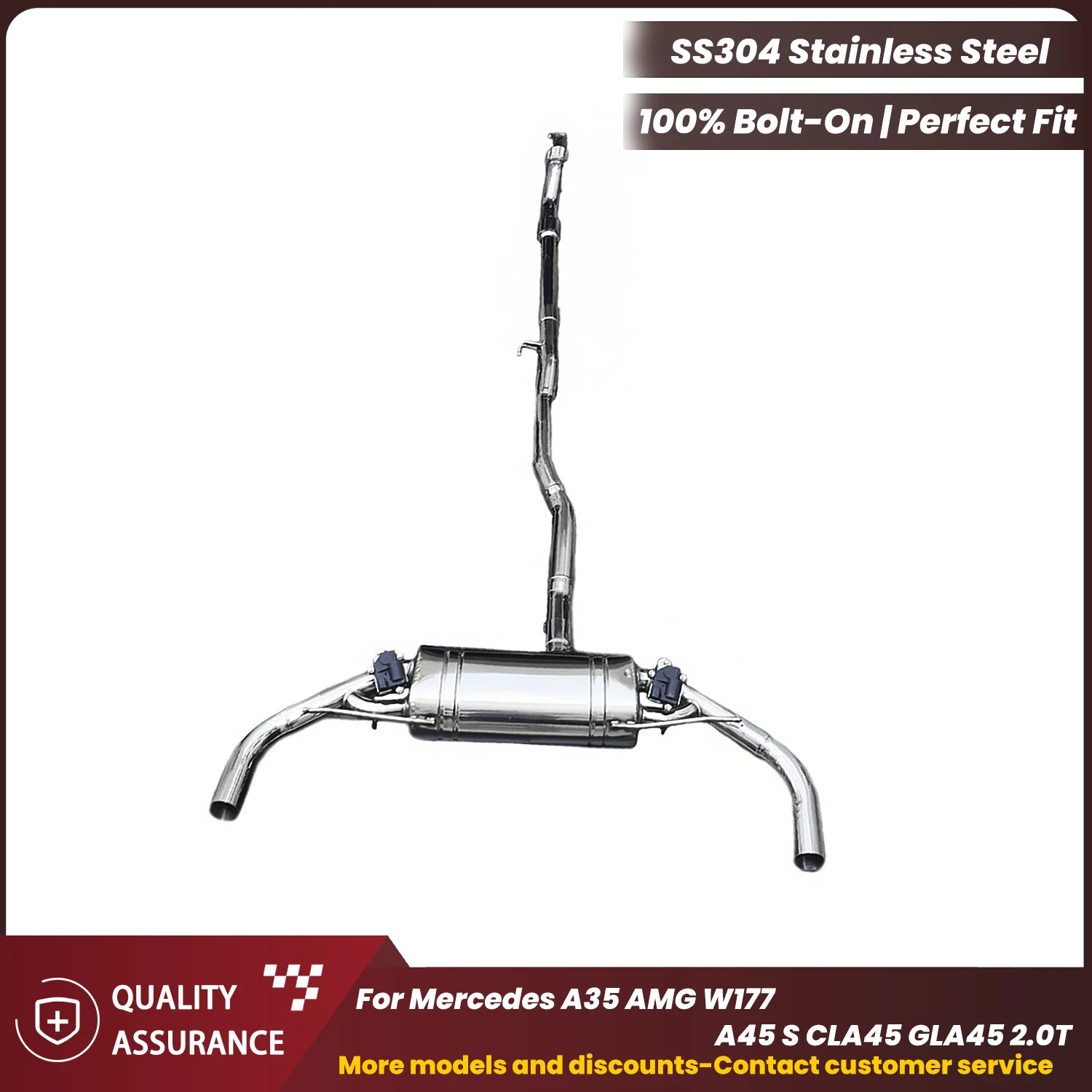 

ECCF Valvetronic Catback Exhaust For Mercedes A35 AMG W177 A45 S CLA45 GLA45 2.0T Aggressive Exhaust Sound Performance Upgrade