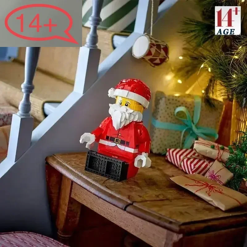 2025 MOC الشكل مهرجان محدود 40820 كتل 761 قطعة نسخة موسعة يصل مقياس سانتا Minifigure صبي فتاة اللعب هدية الكريسماس