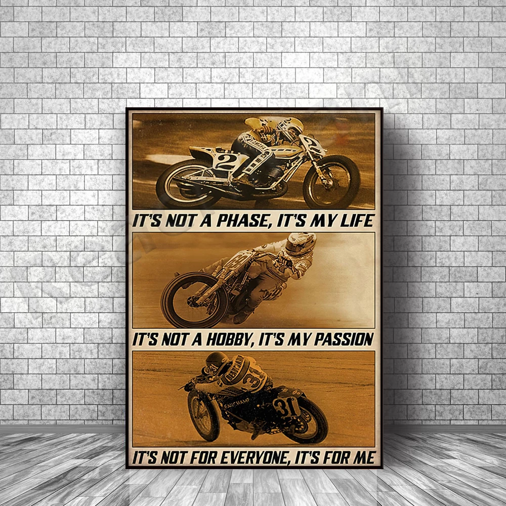 flat track motorcycle racing racer poster this is not a stage this is my life poster, motorcycle racing racer gift