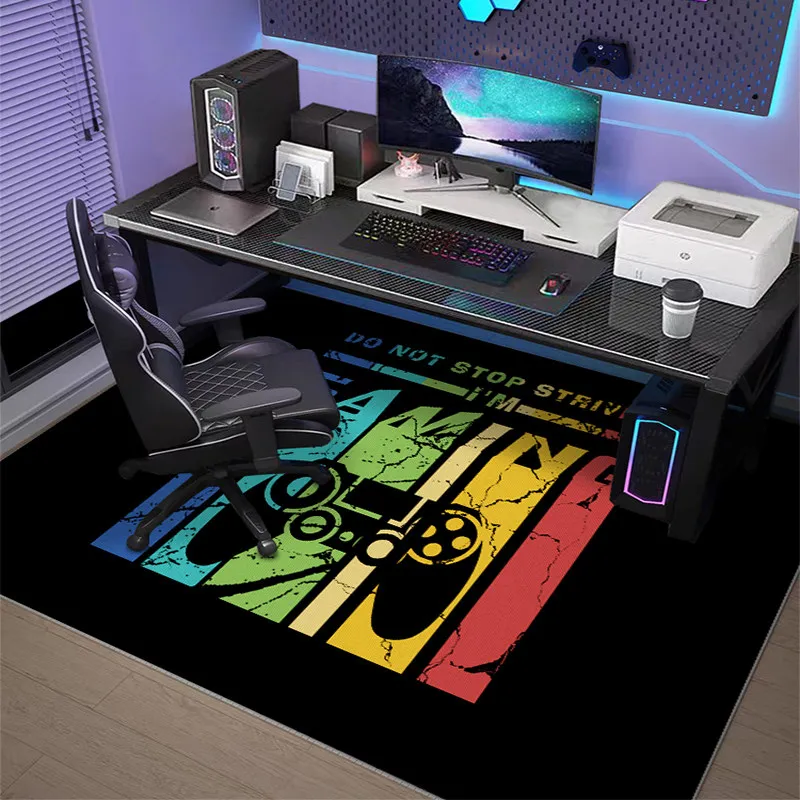 VIKAMA Anti Slip Chair Mat Gaming Desk Rug, Soundproof Floor Mat for Home Office Bedroom PC Carpet