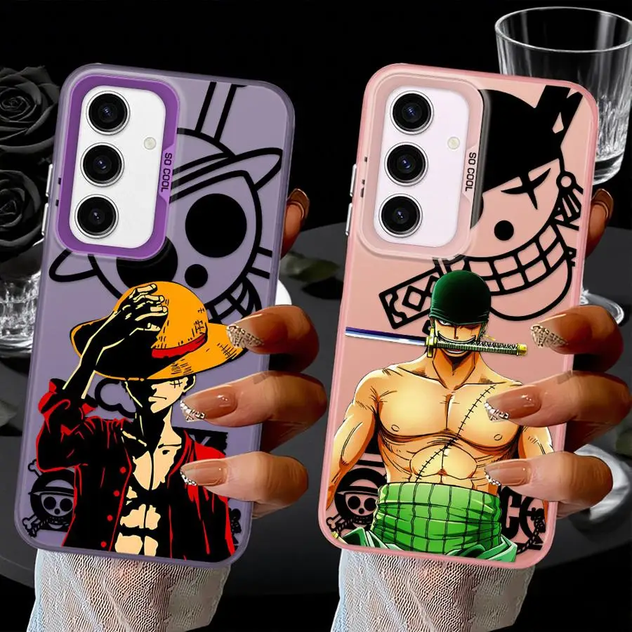 One Pieces Luffys Zoro Logo Case for Samsung Galaxy A13 A17 A52 A32 A36 A16 A34 A54 A12 A72 A14 A56 A23 A71 A25 A73 Phone Cover