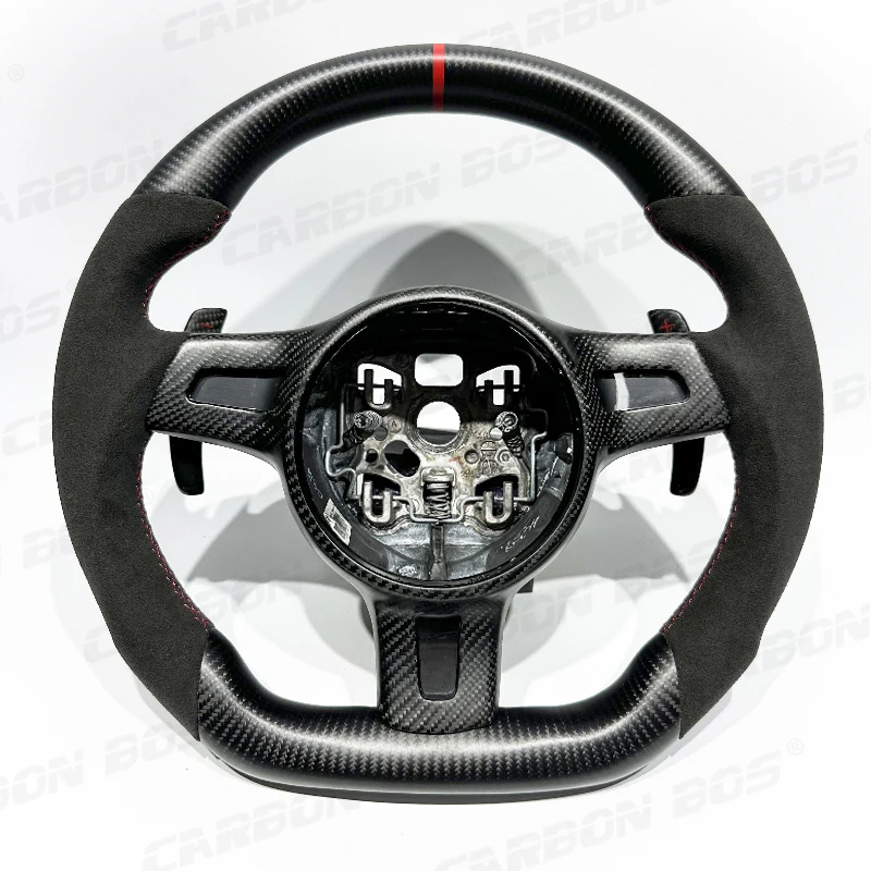 ترقية جديدة عجلة القيادة من ألياف الكربون غير اللامعة لبورشه ماكان باناميرا كايين 718 911 مخصص ألياف الكربون الحقيقية جزء السيارة #1