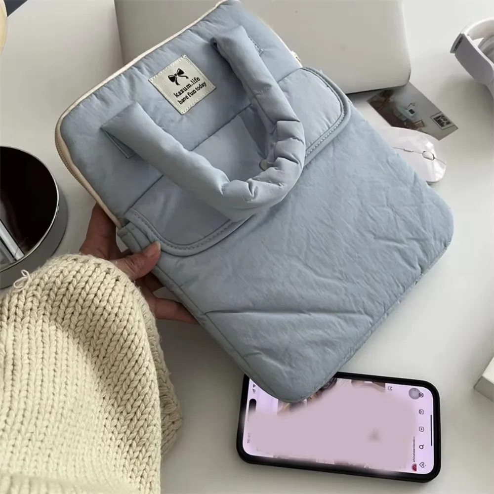 Cute 11 Inch Shockproof Laptop Bag Portable Soft Laptop Sleeve Puffy Casual Computer Bag School