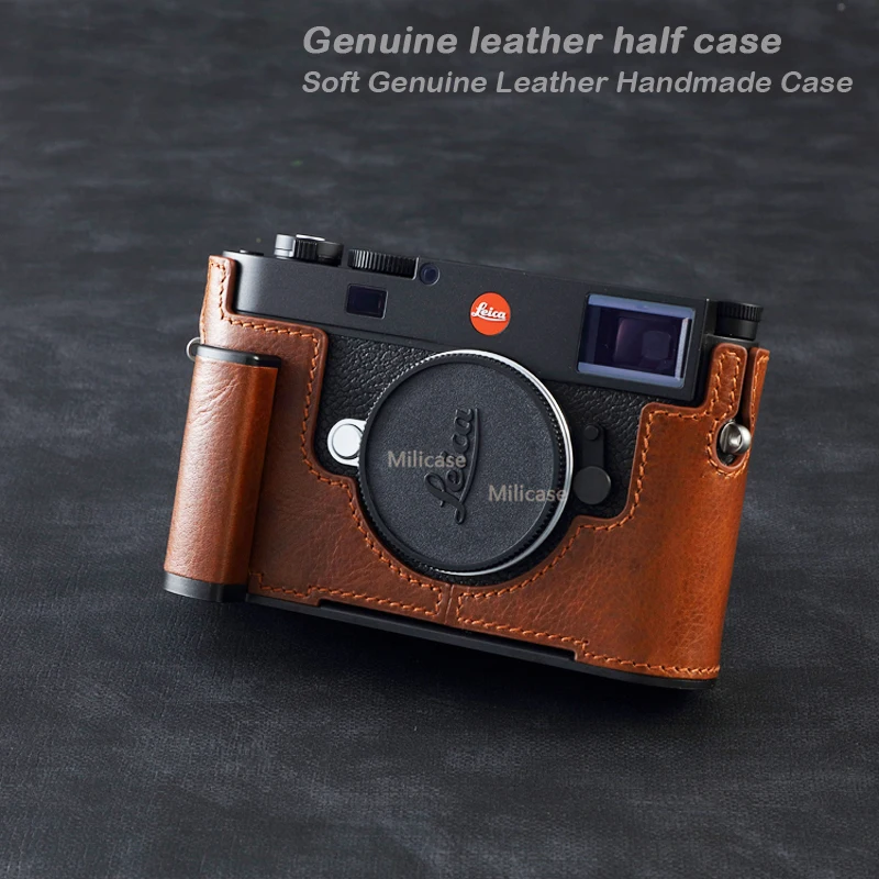 M11純正レザーカメラケース,ハーフボディバッグ,leica m11用手作り