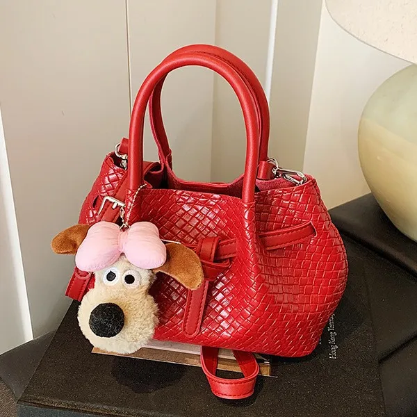 

‌ Тканая большая сумка в корейском стиле 2025 г. ‌ - Симпатичная соломенная сумка через плечо для женщин, модная сумка-корзина через плечо