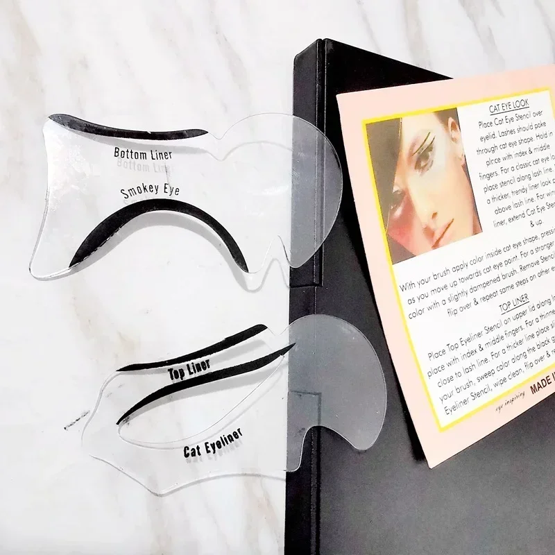 Eyeliner-Schablonen, geflügelte Eyeliner-Schablonen, Modelle, Vorlage, Formwerkzeuge, Augenbrauen, Vorlage, Karte, Lidschatten, Make-up-Werkzeug