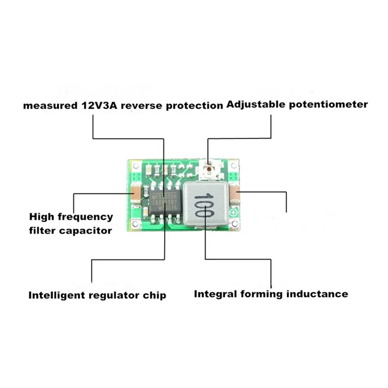 Mini 360 Aeromodelling Reducing Module DC Ultra Low Power Vehicle Power Supply Module RC Airplane Module