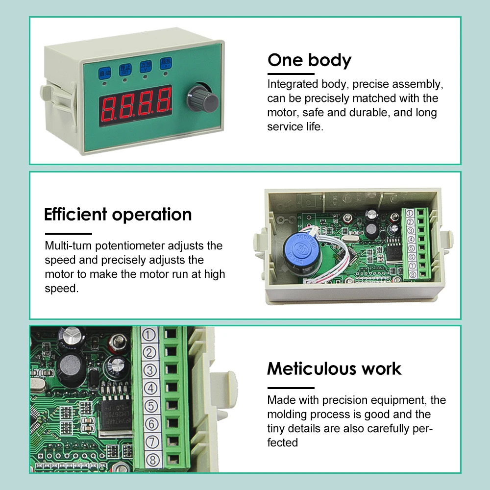 Imagem -03 - Pwm Stepper Motor Servo Motor Controlador de Velocidade Stepless Velocidade Variável Drive Controller Cs103 04000rpm Ajustável Ajustável