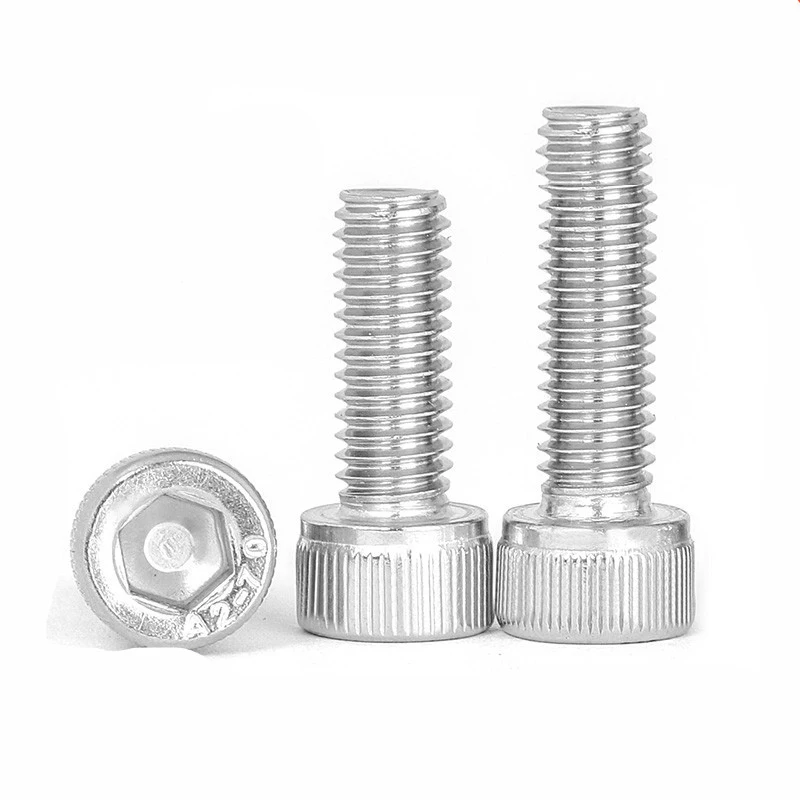 10pcs 1/4-20*3/8 1/2 5/8 2/1  Inch Length 304 Stainless Steel Us Unc Coarse Thread Allen Head Screw Cap Hex Hexagon Socket Bolt
