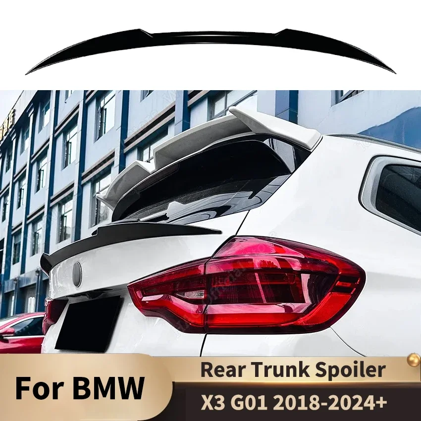 

Car Rear Trunk Lip Spoiler Tail Fin for BMW X3 G01 2018-2024+ Rear Lip Diffuser Trim Rear Trunk Wing Body Kit Auto Accessories