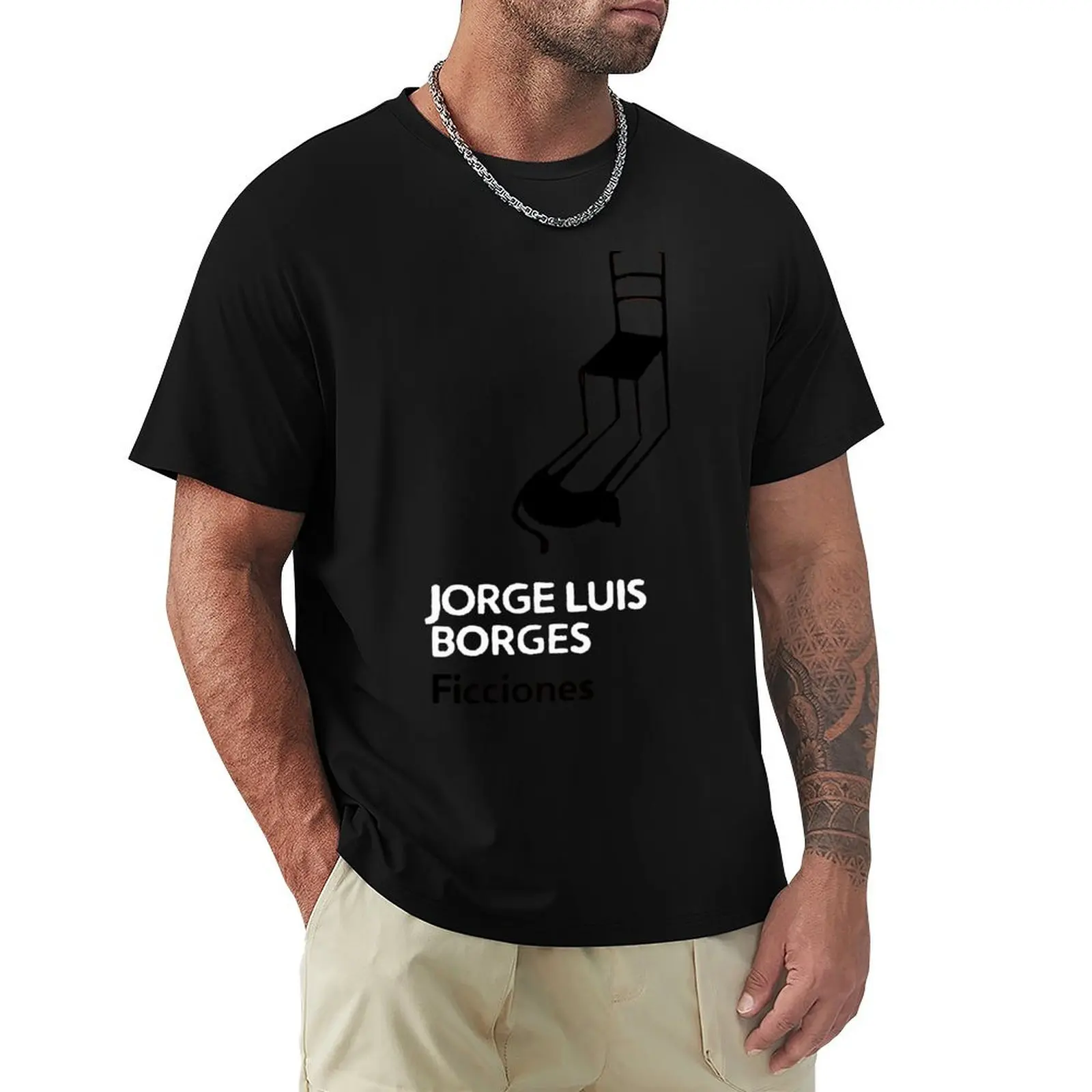 

Ficciones por Jorge Luis Borges T-Shirt Basic Simple Design Short Sleeve Shirt