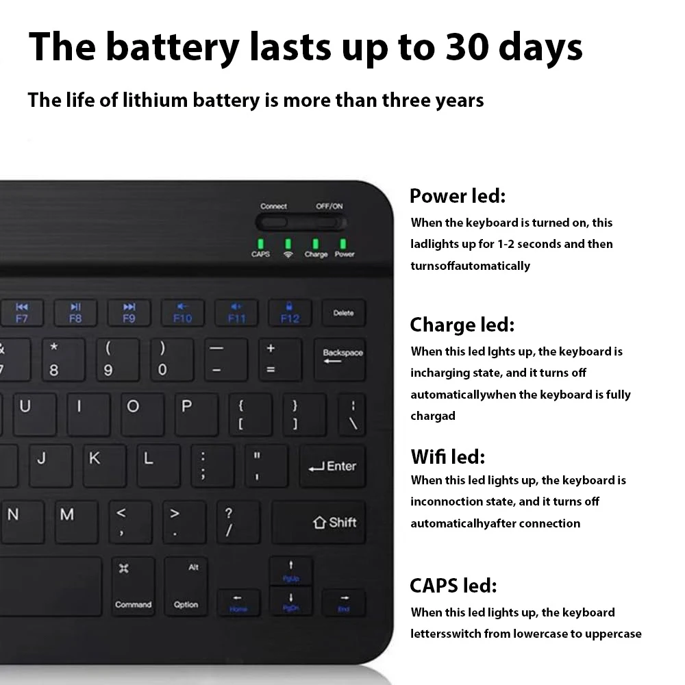 Cicha klawiatura Bluetooth z myszką Xiaomi do tabletów Samsung Huawei, iPada 2025 A16 11. i 10. generacji, bezprzewodowa klawiatura