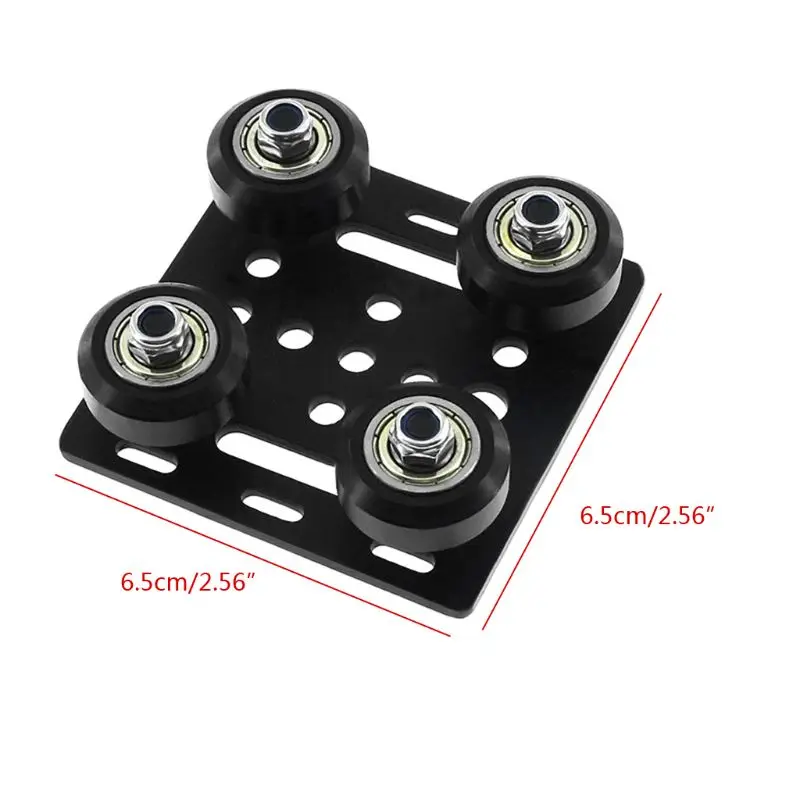 Mini V Gantry Rod Plate with Wheel for V-Slot Aluminum 3D Printer Access