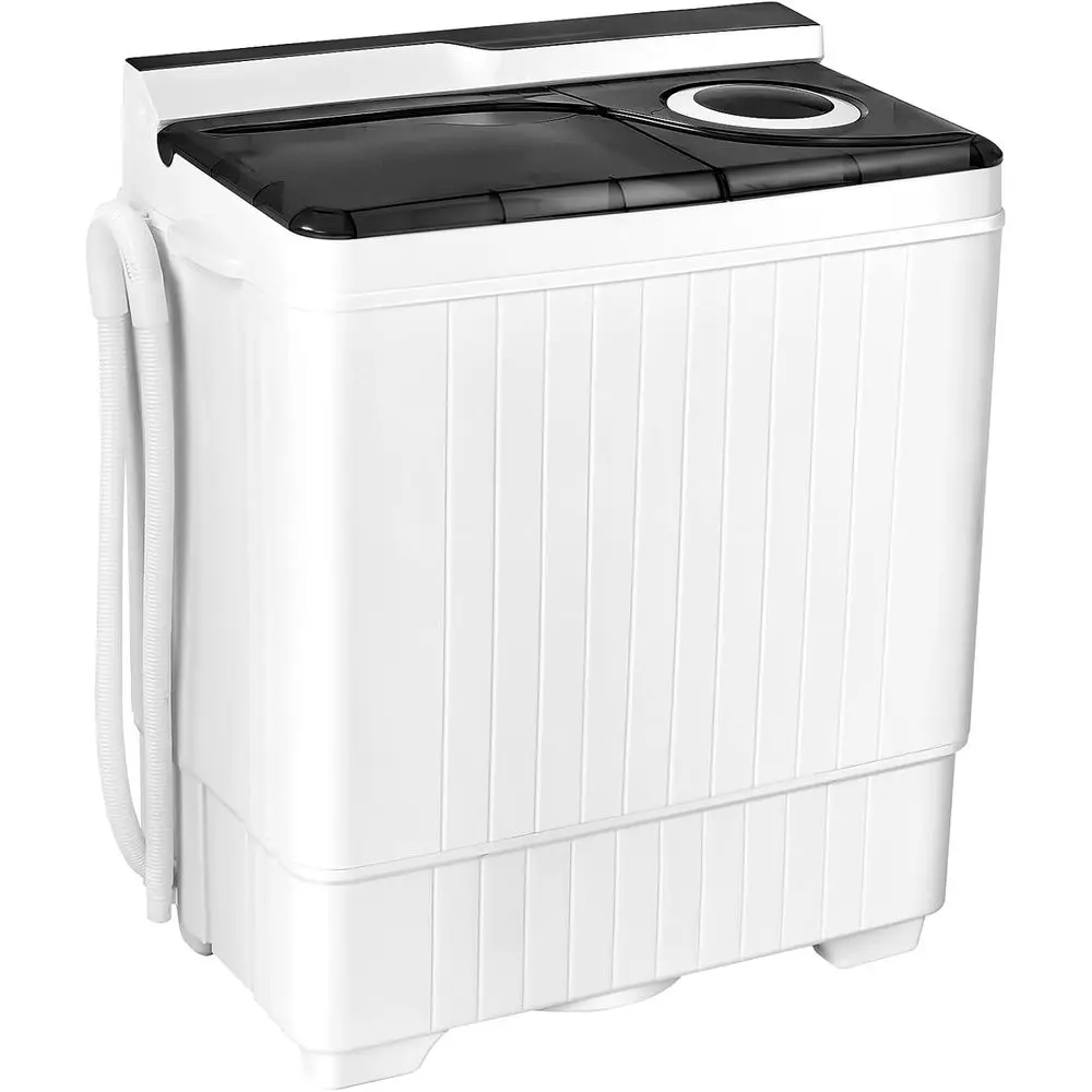 

Washing hine Semi-automatic, Twin Tub Washer with Spin Dryer, 26lbs acity, Built-in Drain Pump, Portable Laundry Washer, Compact