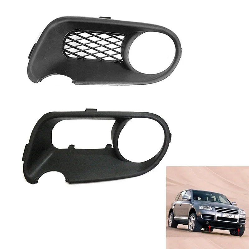 

Auto Front Left Side Foglight Fog Light Lamp Grille Grill Mesh Cover for VW Touareg 2003 2004 2005 2006 7L6853663F 7L6853664F