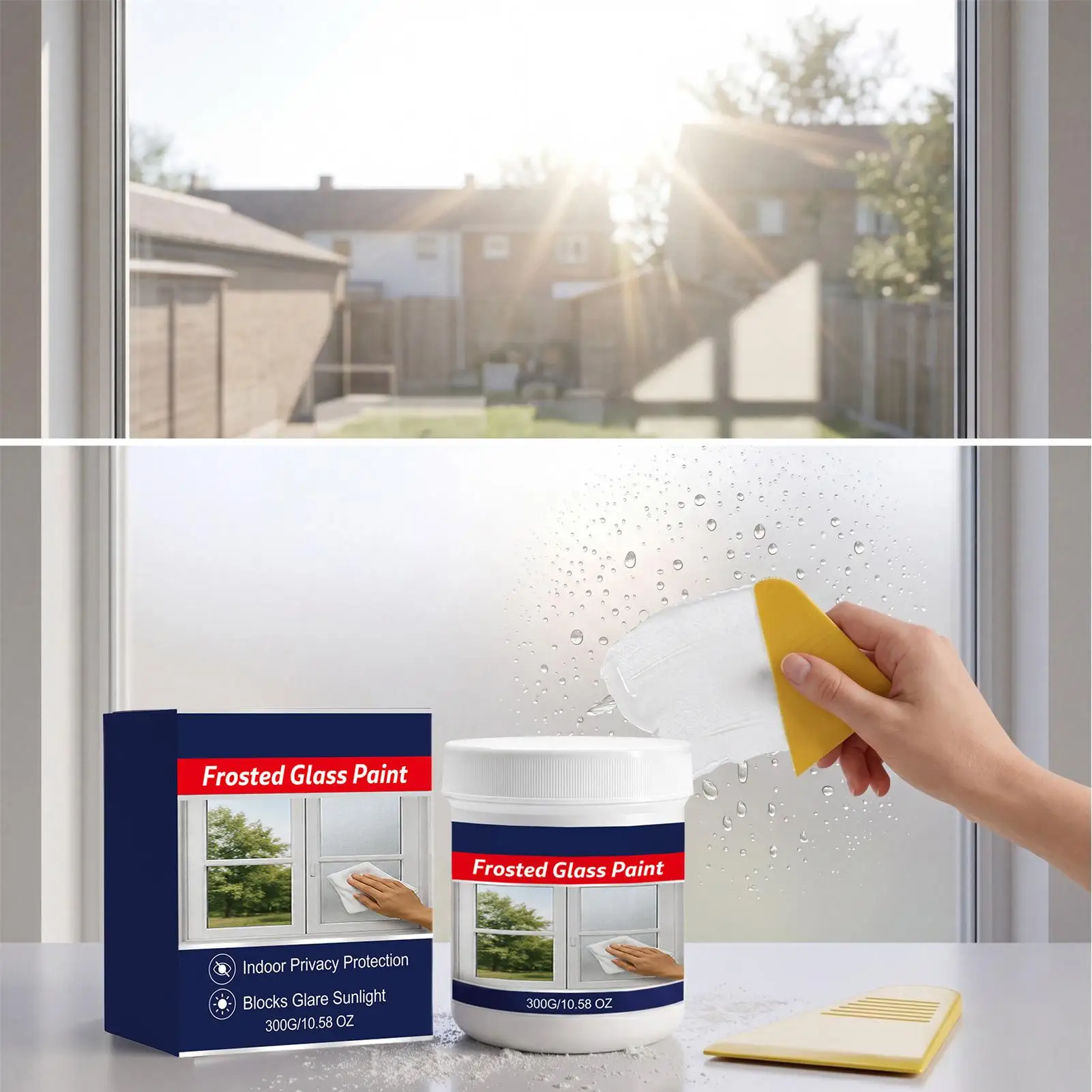 Matte Glass Paint Opaque Glass Paint Bathroom Glass Window Sandblasting Special Water-based Coating Transparent Becomes Frosted