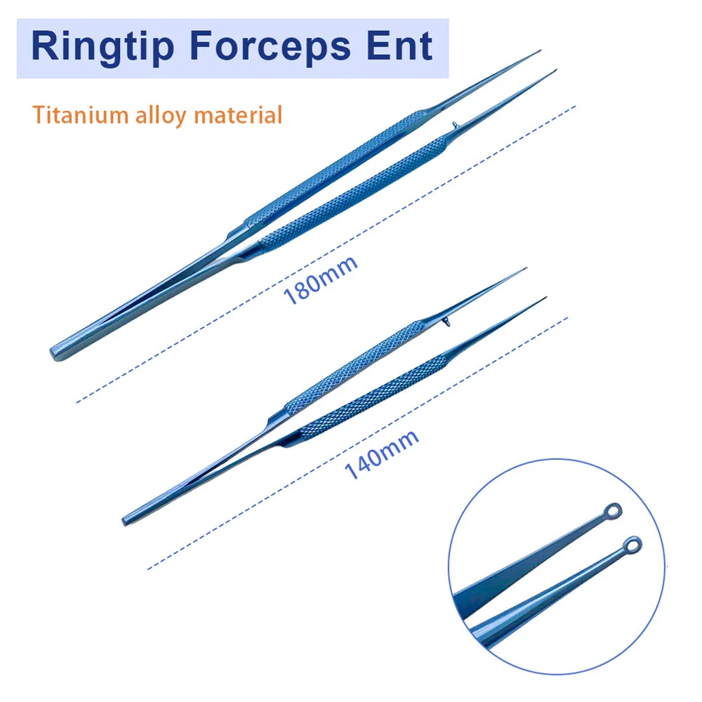Ophthalmic Tweezers with Ring Tip Forceps 1mm Ophthalmic Surgery Instrument 14/18cm