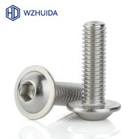 M2 M3 M4 M5 M6 M8 Hex Hexagon Socket Round Button Head With Washer Collar Bolt Screw ISO7380.2 304 A2 Stainless Steel