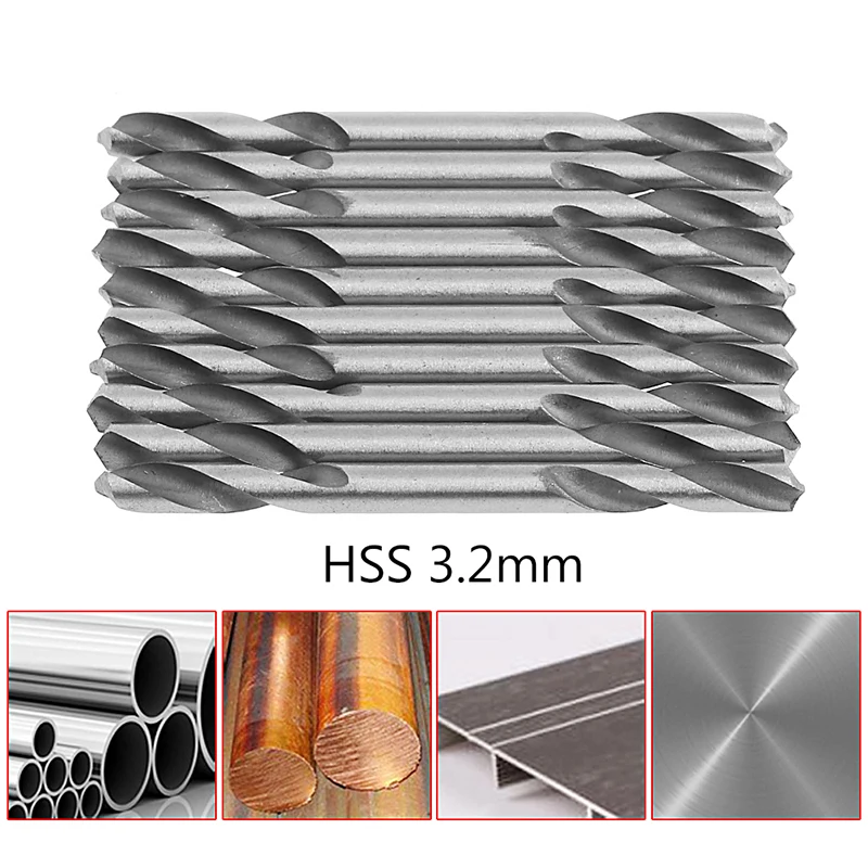 10 Cái 3.2mm HSS Bộ dụng cụ khoan xoắn ốc đầu 3.2mm HSS