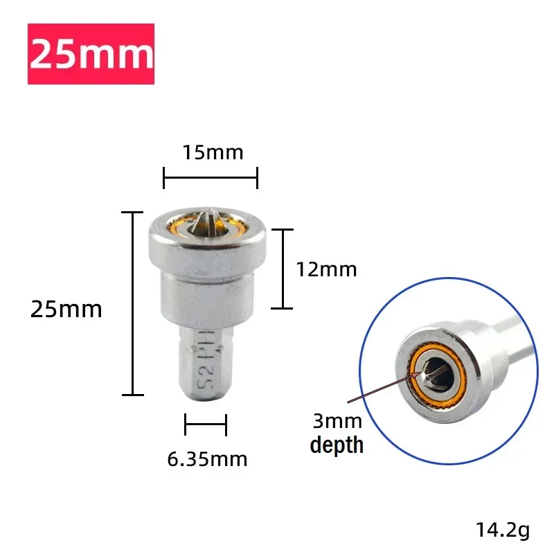 Imagem -06 - Gesso Posicionamento Chave de Fenda Bit com Anel Magnético Polegada Hex Haste Localização Lote Cabeça para Trabalhar Madeira Peças 25 50 mm