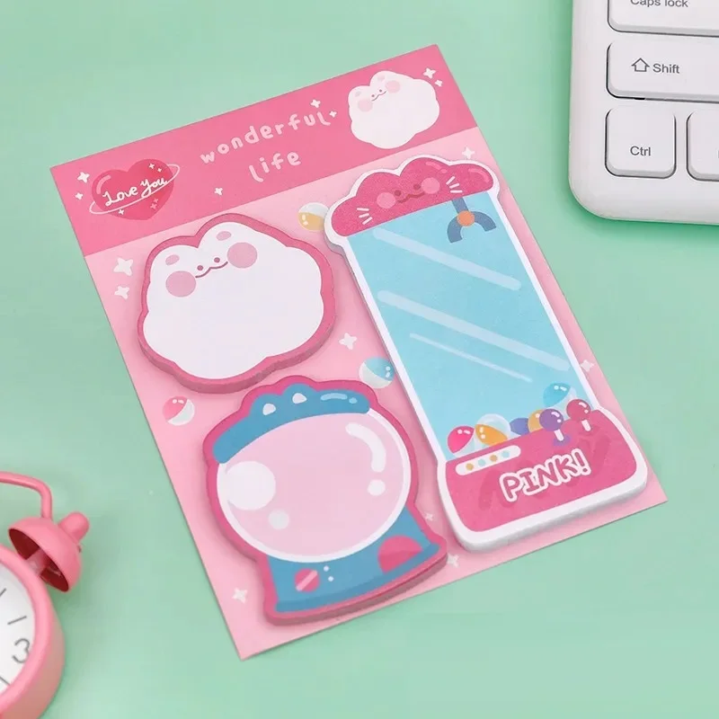 Cute Cartoon Sticky Notes Mini Kawaii Rabbit Bear Memo Pad autoadesivo messaggio adesivo forniture scolastiche per ufficio cancelleria