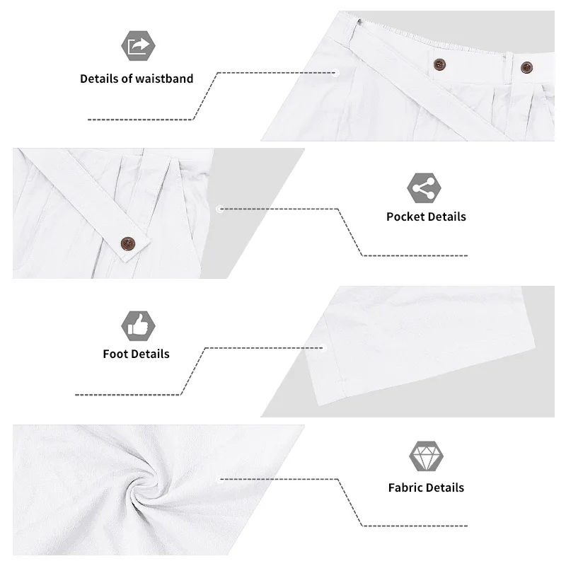 Grenzüberschreitende italienische Neapolitaner Gorger Old Money Style Herren Freizeithose aus Leinen im Commuter-Stil – Detail 33