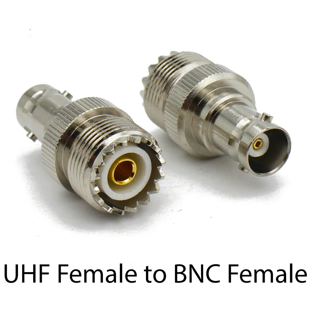 UHF Male To BNC Female Adapter RF Coax Connector Copper Nickel Plated  RF Coaxial Wire Connector  for Antenna WiFi Radio