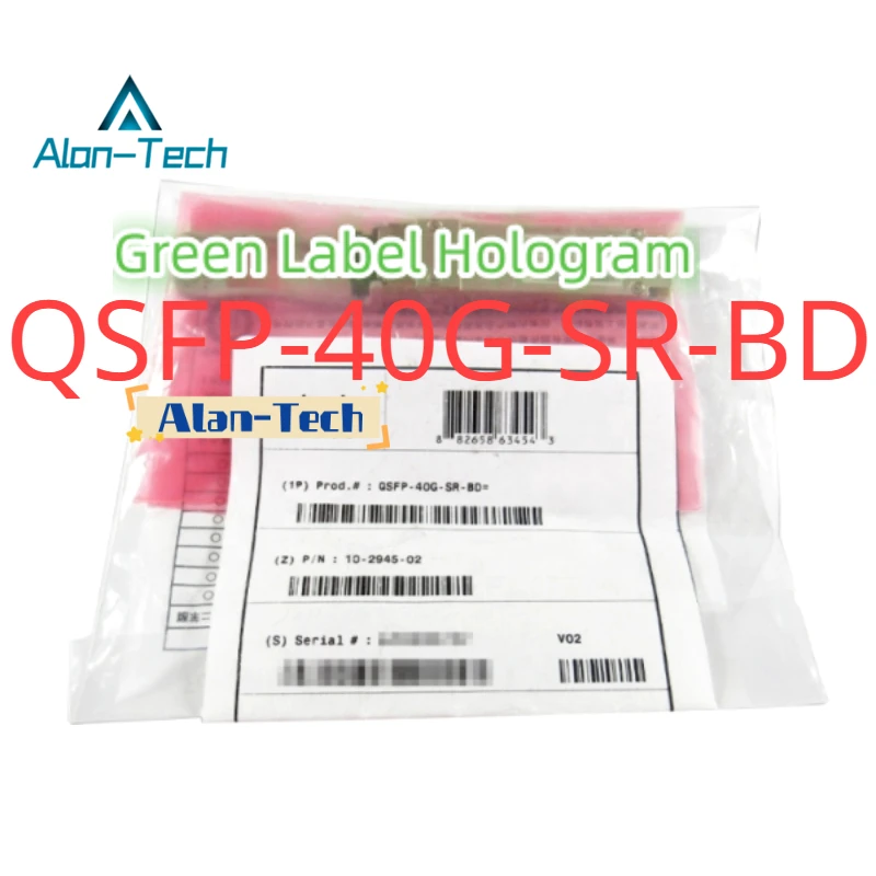 

Green Label Hologram QSFP-40G-SR-BD 40GBASE-SR Bi-Directional Duplex LC MMF Optical Transceiver Module