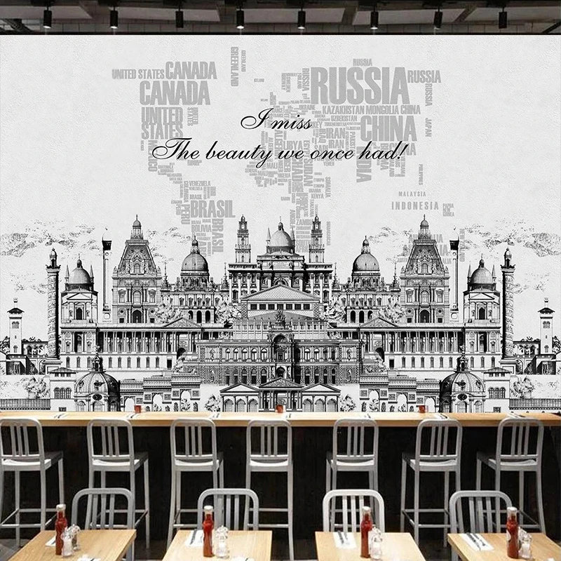 

3D Wallpaper Hand-painted HD European Architecture Mural City Landscape Art Wall Paper Living Room TV Sofa Bedroom Decor Poster