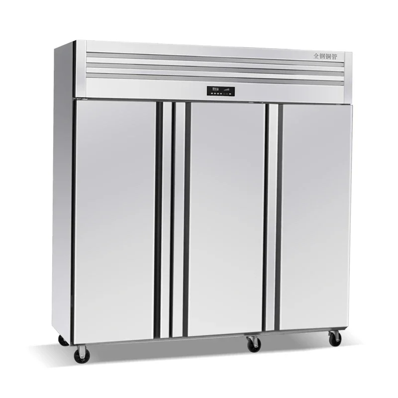 

-Commercial Hotel Kitchen Equipment Stainless Steel Two Big Door Top-freezer Refrigerators Commercial Refrigerator For-23-0/2-8