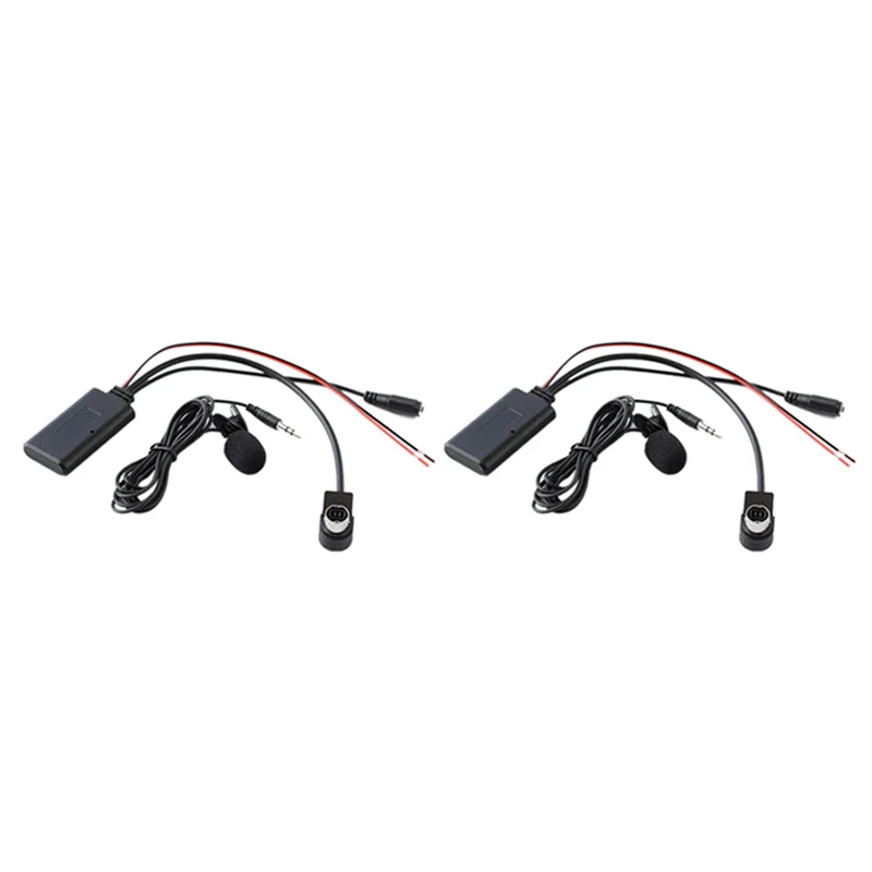 2X adaptador auxiliar Bluetooth para coche Audio inalámbrico llamada telefónica micrófono manos libres para Alpine KCA-121B AI-NET CDA-9857 CDA-9886