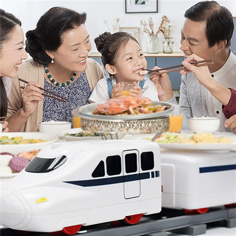 ODIES-12X Treno per sushi Rotary Sushi Track Nastro trasportatore Tavolo rotante Set di treni per alimenti per bambini Fai da te B