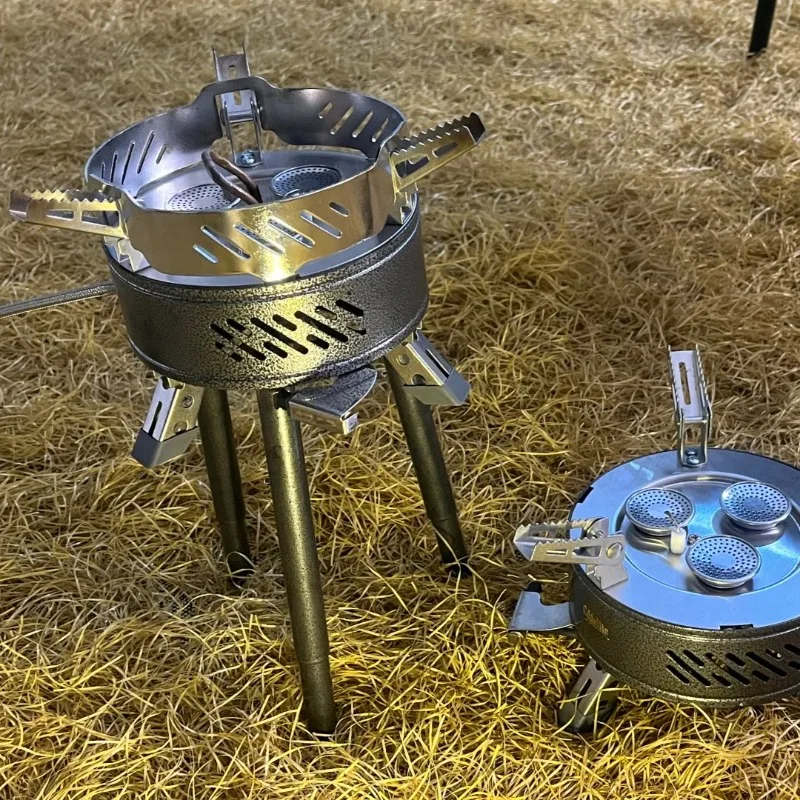 

Outdoor Gas Stove 8800W Camping Picnic Split Gas Stove Foldable Two-piece Camp Gas Burner Windproof Adjustable Height
